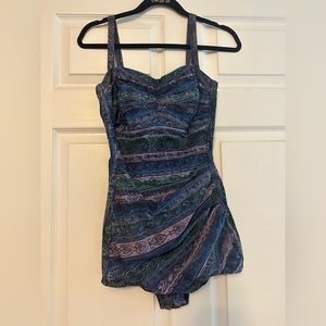 Vintage 1950s purple swimsuit Roxanne One Piece